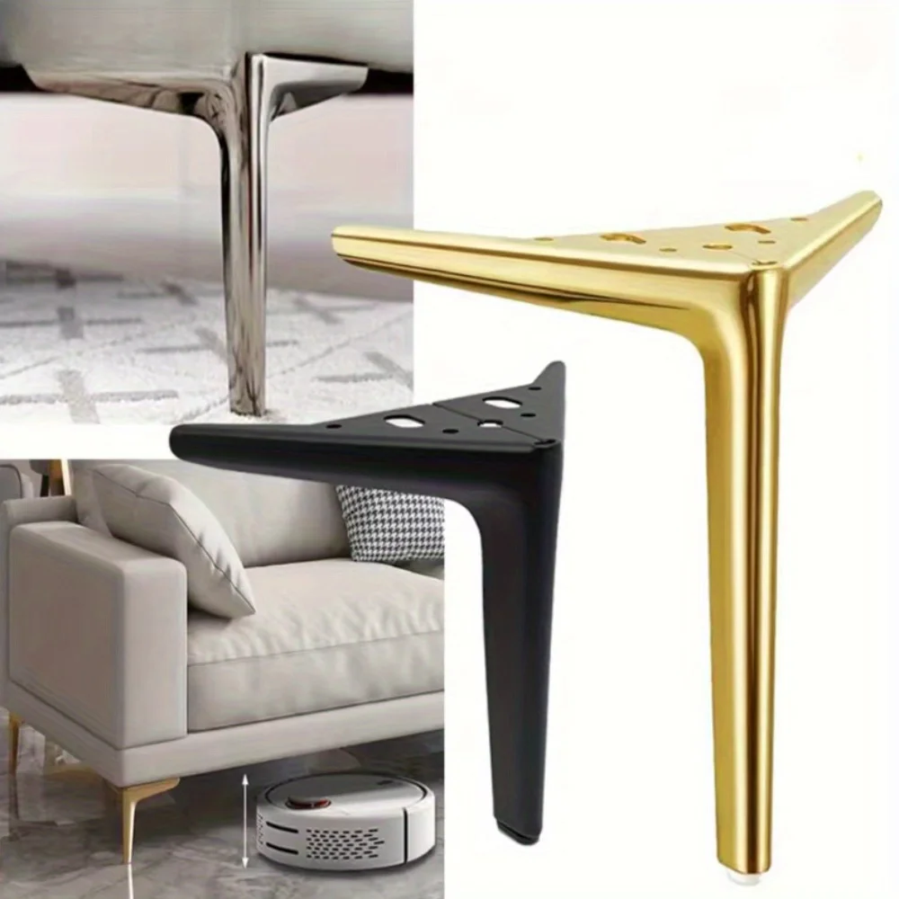 4 pieces of 18cm black gold sofa legs metal furniture legs set with 4 legs sofa legs vanity table legs durable legs