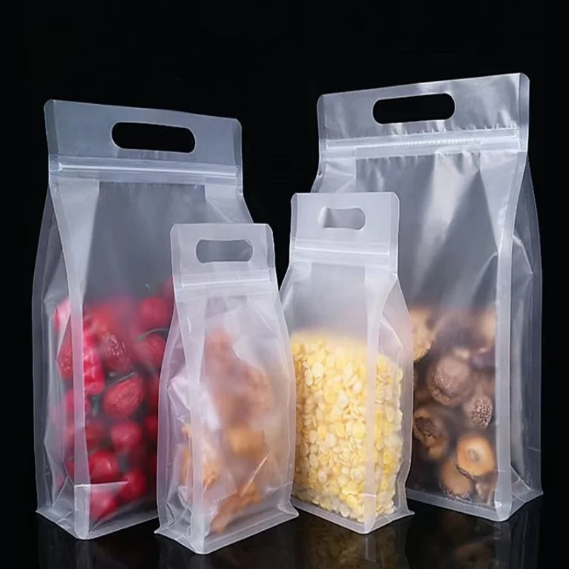 

50PCS 3D Portable Stand-up Frosted Plastic Ziplock Packaging Bag DIY Xmas Coffee Snack Candy Sugar Dates Spice Toys Gift Pouches