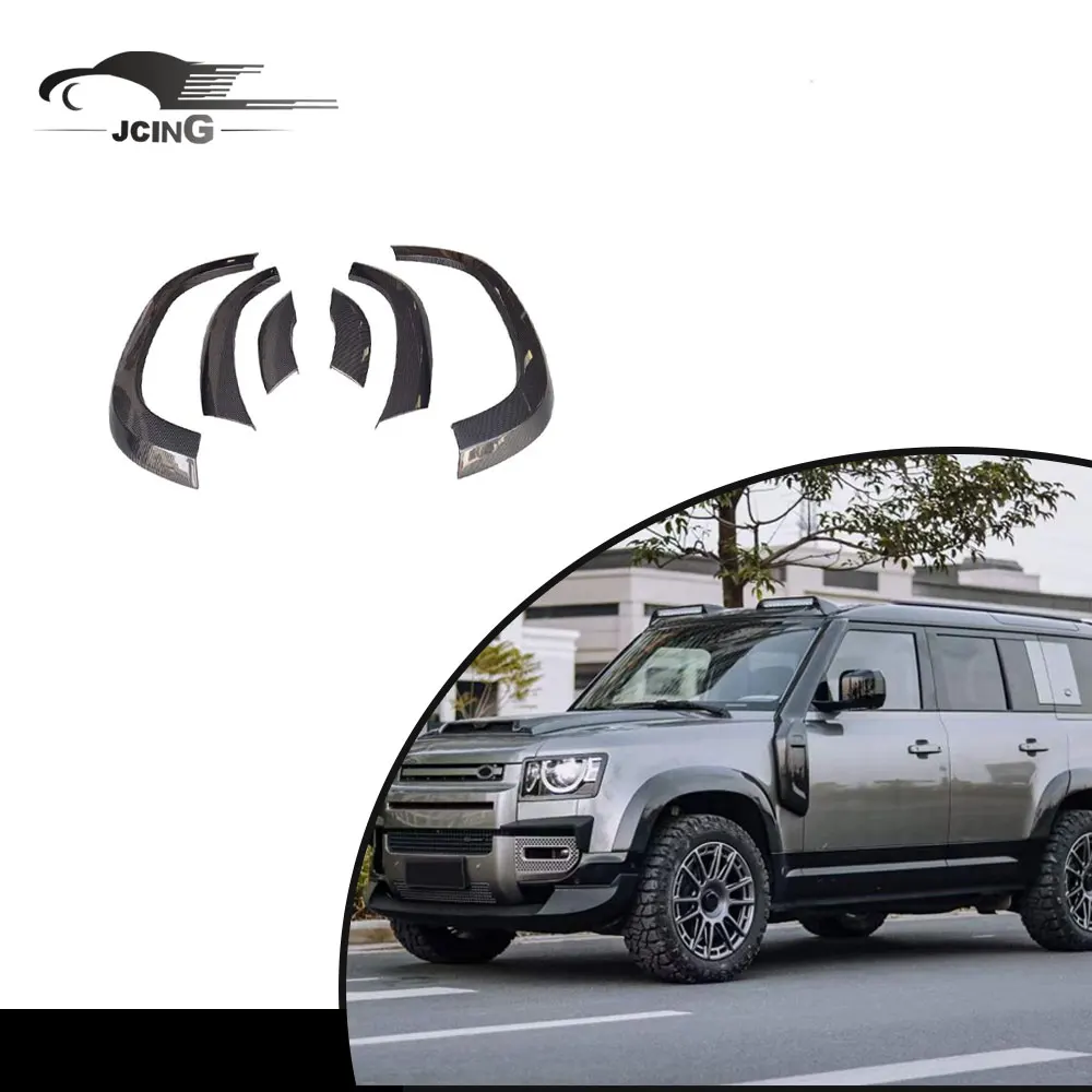 

Накладка на колесо из углеродного волокна для Land Rover Defender 110 2020-2023, глянцевый черный цвет