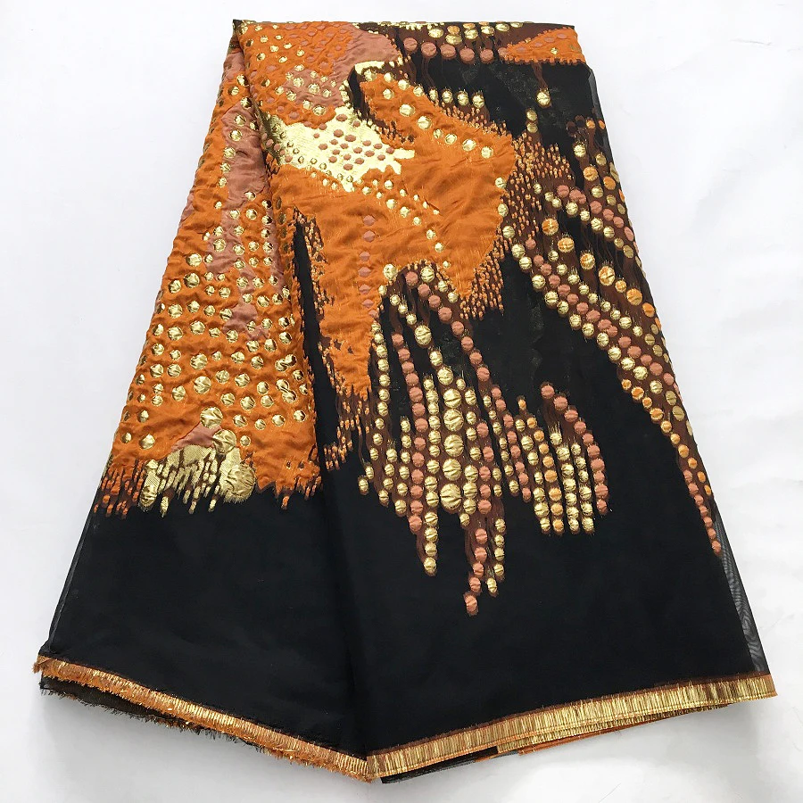 ​Luxury African - Inspired Jacquard Lace Fabric Embroidered French Brocade Tulle - Boho Statement Garments & Decor​