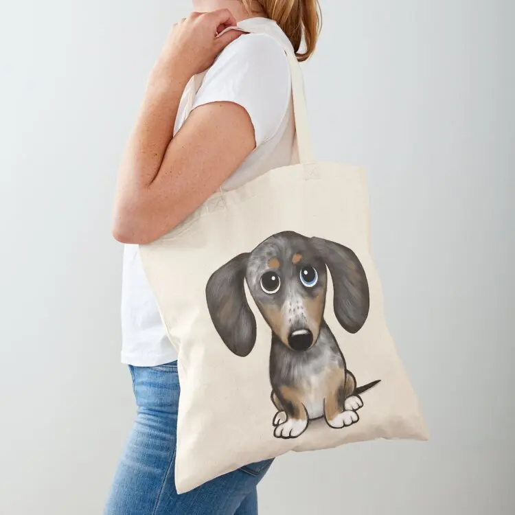 

Merle Dapple Dachshund Cute Wiener Dog Tote Bag shopper bag women hand bag shopper women canvas