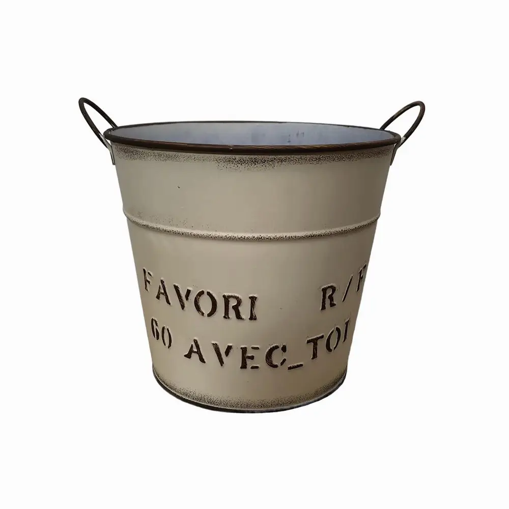Garden Courtyard Iron Vase Decorate Home Furnishings Retro Style Gardening Flower Arrangement Living Room Desktop Ornaments