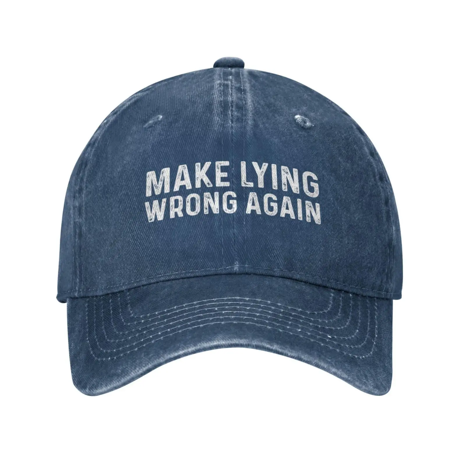 

Make Lying Wrong Again Baseball Cap Dad Hats Adjustable Washed Cotton Fashion Cap Unisex Adjustable Streetwear Outdoor Sports