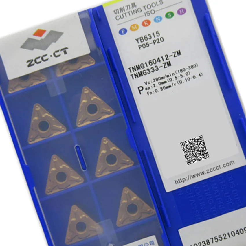 Imagem -04 - Metal Duro Cnc Inserções 10 Pcs Box Tnmg160404-zm Yb6315 Tnmg160408-zm Yb6315 Tnmg160412-zm Yb6315 Tnmg331 Tnmg332 Tnmg333 Zcc.ct de