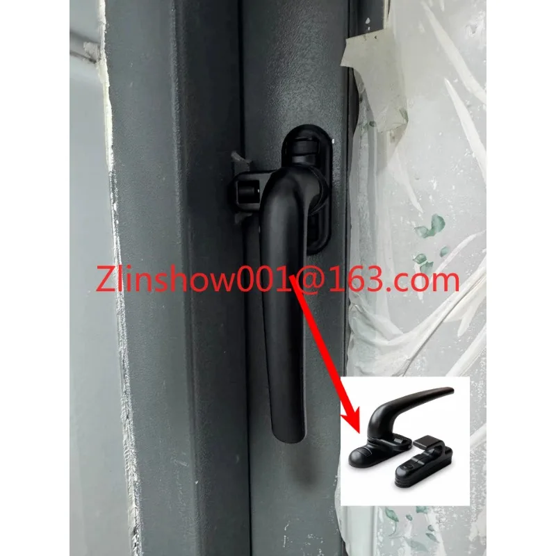 50 type aluminum alloy window handle, casement window with seven character handle, internal opening window with lock