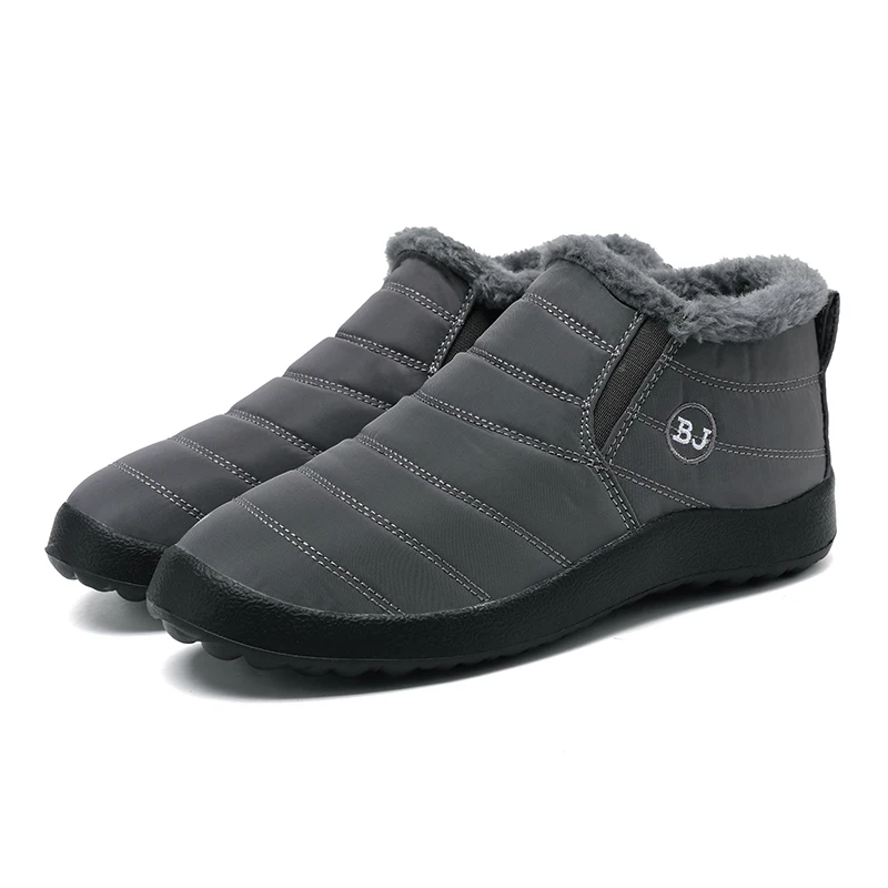 Men Snow Boots Plush New Warm Ankle Boots for Waterproof Men& Boots Female Winter Shoes Keep Warm Flat Unisex Men Shoes image 3