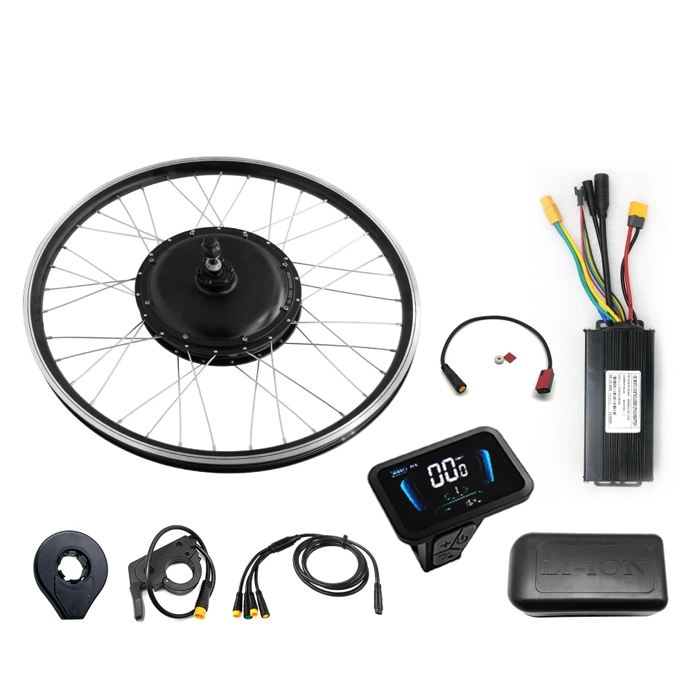 ESOULBIKE eBike Conversie Kit 48V 1000W Achtercassette Wielnaafmotor Waterdicht 26 27.5 28 29inch 700C Elektrische Fiets kit - afbeelding 2