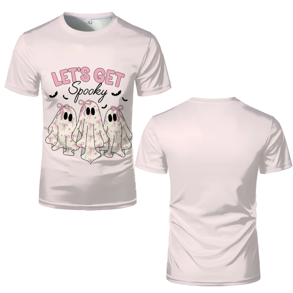 Camiseta de manga corta con estampado de castillo de calabaza, divertida, para fiesta de Halloween, informal, moderna, de secado rápido, transpirable, unisex.