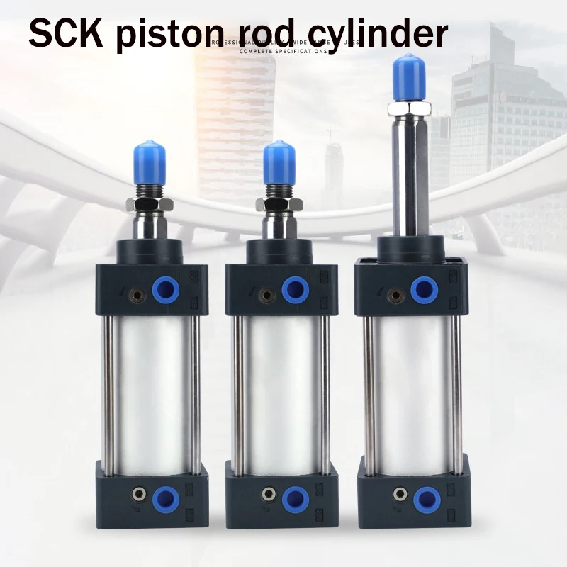 SCK Flat Rod Non Rotating Magnetic Cylinder SCK32 40 50 63 80 100  Anti Rotation Pneumatic Cylinder Stroke 25 50 75 100 150 200