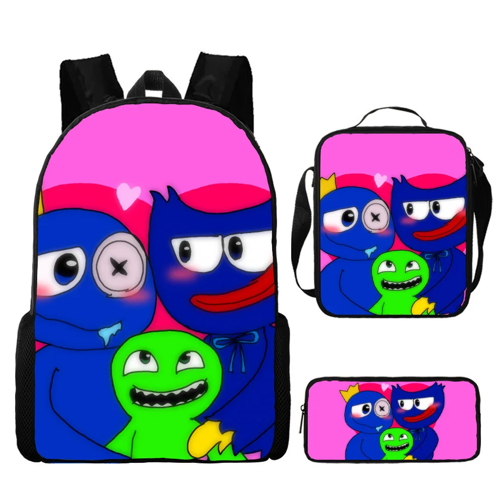 

Luxury Popular Funny Garten of banban 3D Printed 3pcs/Set pupil School Bags Laptop Daypack Backpack Lunch bag Pencil Case