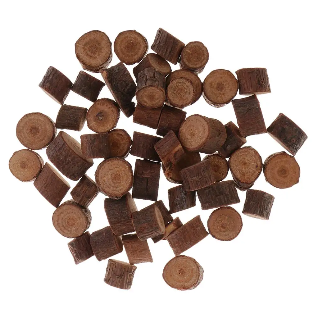 شرائح الخشب الطبيعي ديكورات الزفاف الريفية DIY كتل حرفية قطع خشبية مستديرة لقطع مركزية للحفلات #1