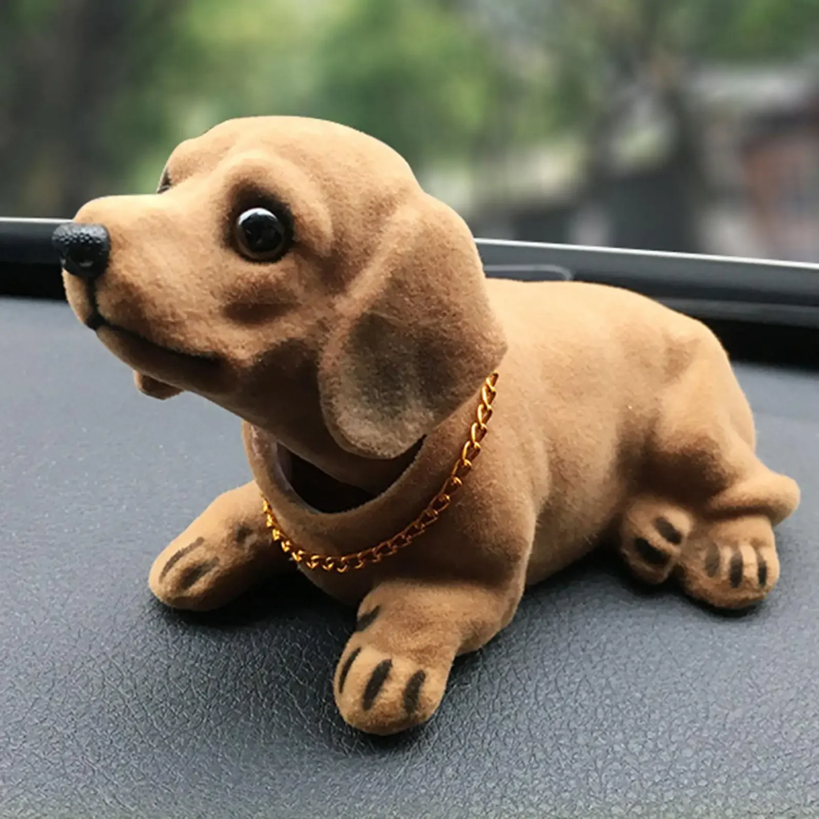 Wackelkopf-Hundefigur, Autodekoration, niedliche Nickenköpfe, Welpen-Ornament, kreatives Hundespielzeug mit schüttelndem Kopf für die Innendekoration von Fahrzeugen