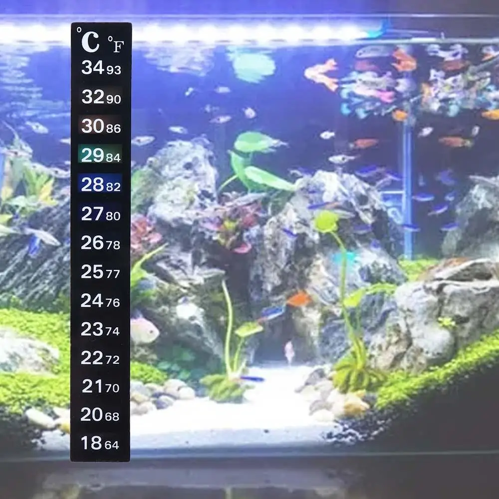 1Pcs Stick-on Digital Aquarium Fish Tank Fridge Thermometer Sticker Temperature Control Tools Products