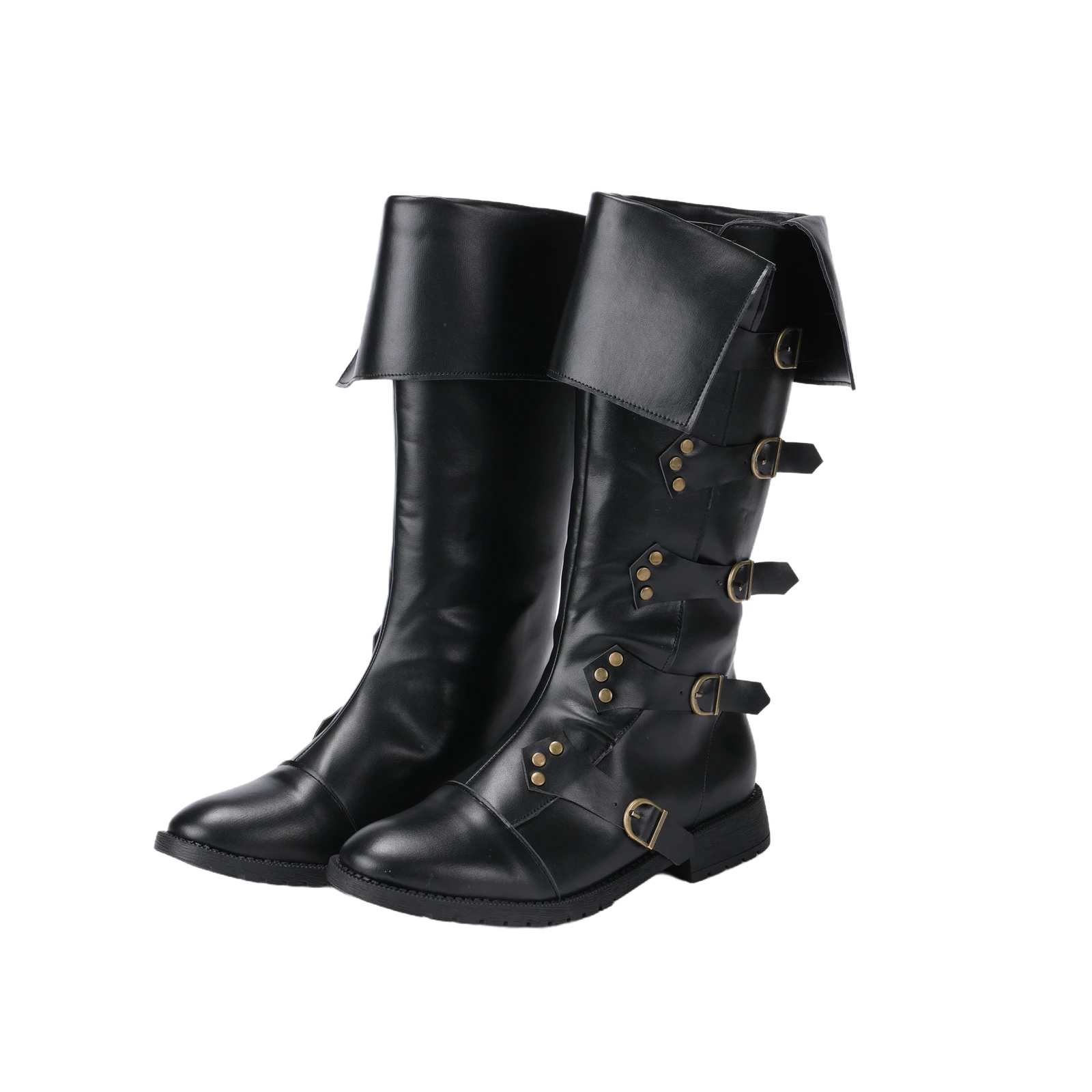 

Men's Faux Leather Medieval Boots Viking Pirate Costume Boots Renaissance Cosplay Shoes