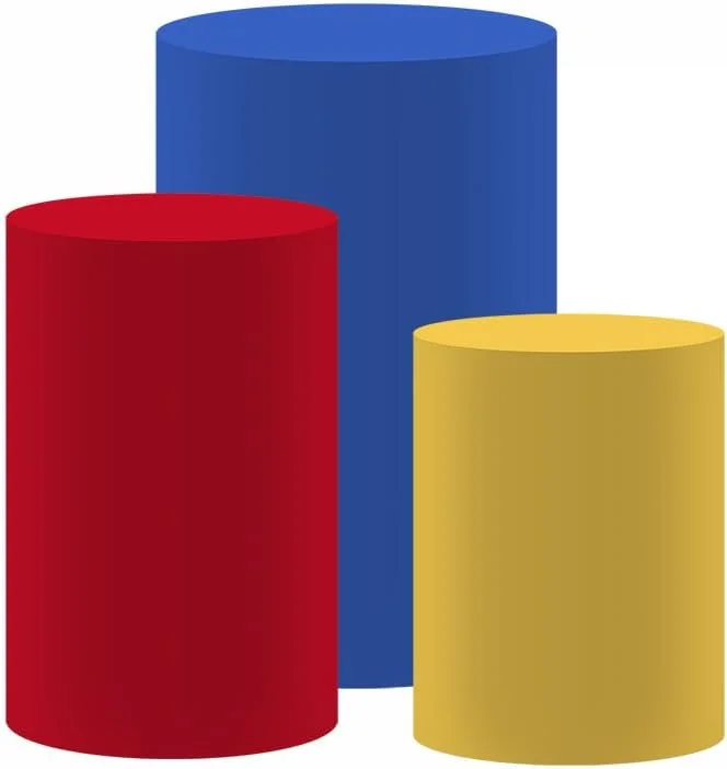 Pedestal Cover for Princess Snow Birthday Party Decoration White Fairy Tale Plinth Cover Cylinder Cover Event Props