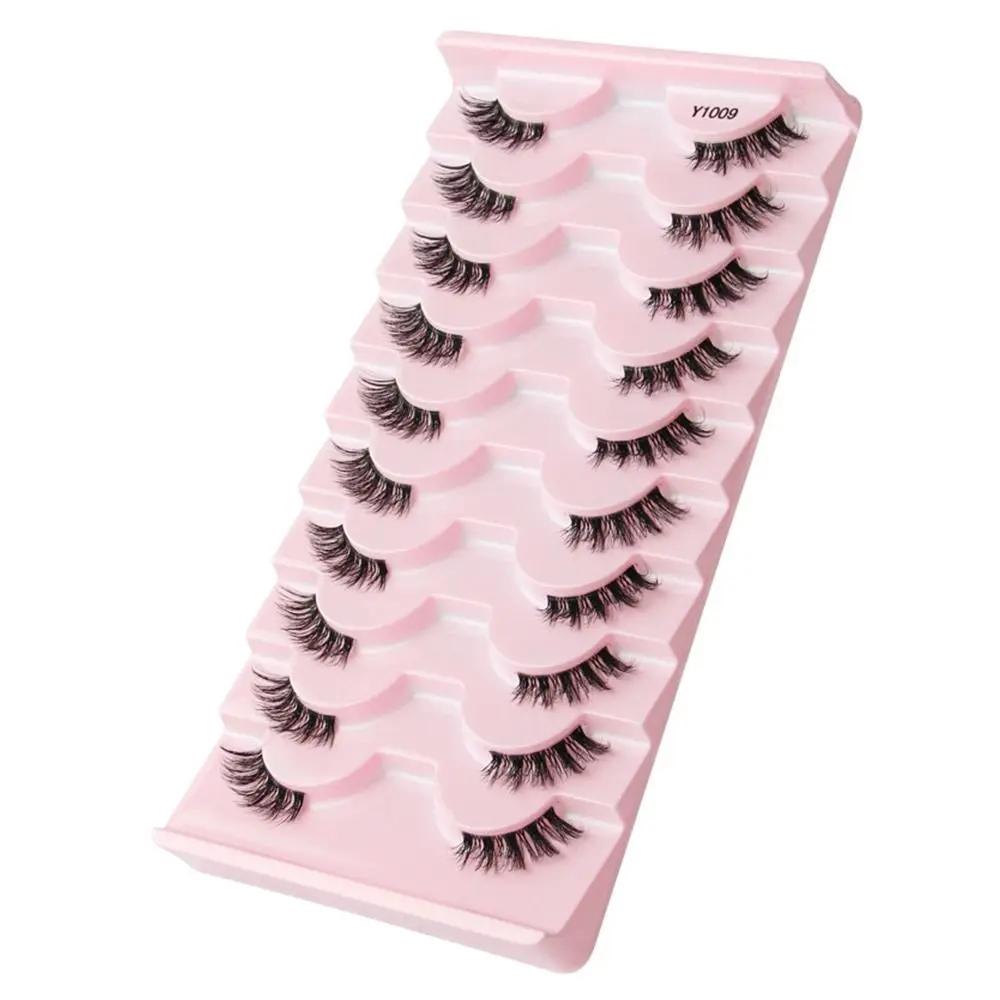 3D Natural Look Faux Mink Lashes Accent Corner Lashes with Clear Band False Eyelashes Cat Eye Half Lashes
