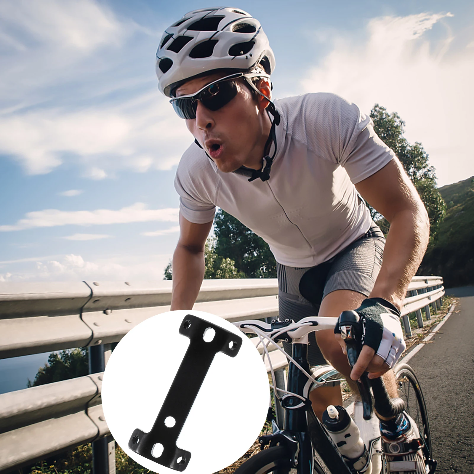 

Bicycle Bottle Cage Holder Extension Rack Water Shelf Aluminum Alloy Portable Bike Rack Shockproof Suitable Most Bikes