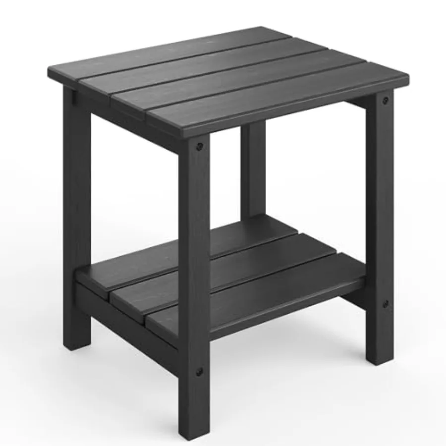 

Приставной столик Adirondack для улицы, 18 x 15 дюймов, из HDPE, 2-уровневый, всепогодный, для патио, террасы, бассейна