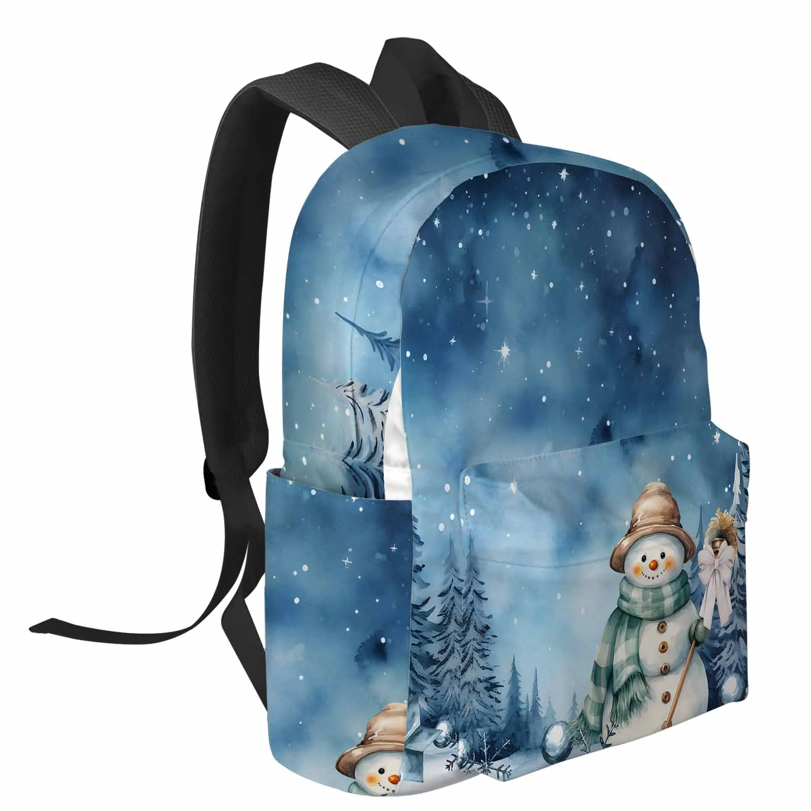 Starry Sky Forest Snow Scene Backpack School Bags for Teenagers Students Laptop Bag Women's Casual Travel Backpack