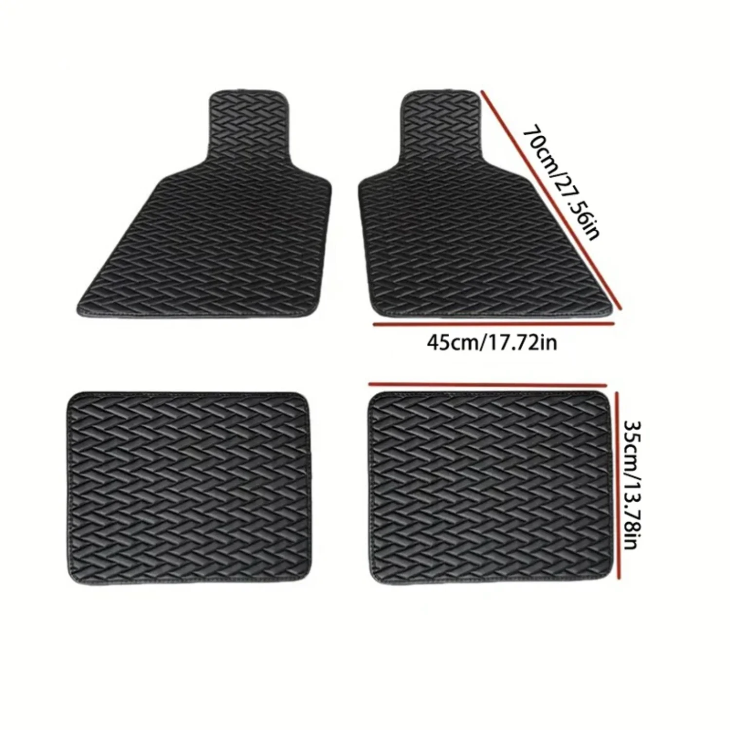 Automotive Interior Accessories - High-quality All-Weather Durable 4Pcs Automated Artificial Leather Car Floor Mats Set for Ulti