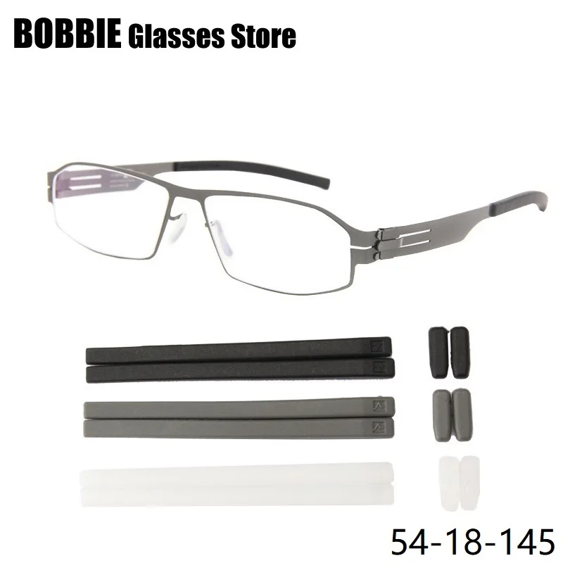 

Classic Square Business Glasses Frame Men Eye Screwless Light Thin Eyeglasses Father Creative Eyewear Elite Office Original Box