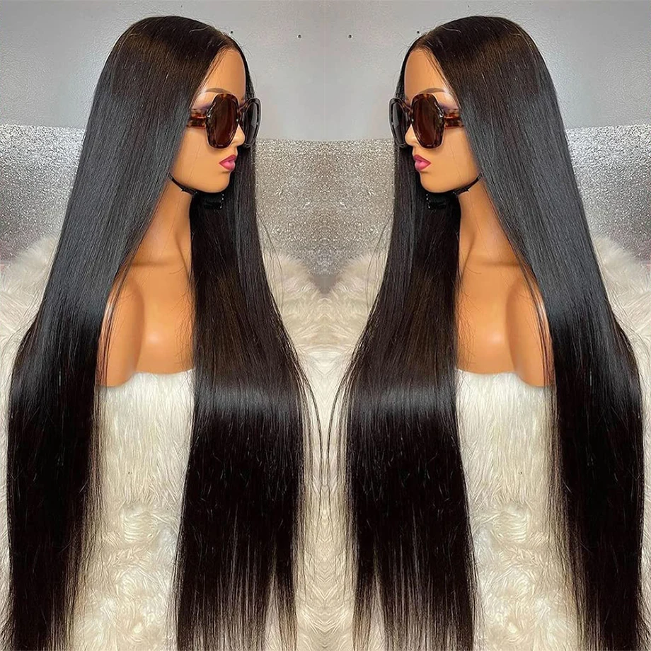 

30 40 дюймов 13x6 HD Прозрачные костяные прямые парики фронта шнурка 200 Плотность 13x4 Кружевные бразильские парики из человеческих волос для чернокожих женщин