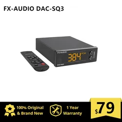 FX-AUDIO DAC-SQ3 MINI USB DAC ES9038Q2M XMOS XU208 LM49720A PCM 32Bit/384kHz DSD256 Audio HIFI Decoder