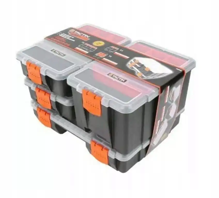 4-in-1 werkplaatsorganizer, kunststof set van 4 klikcontainers