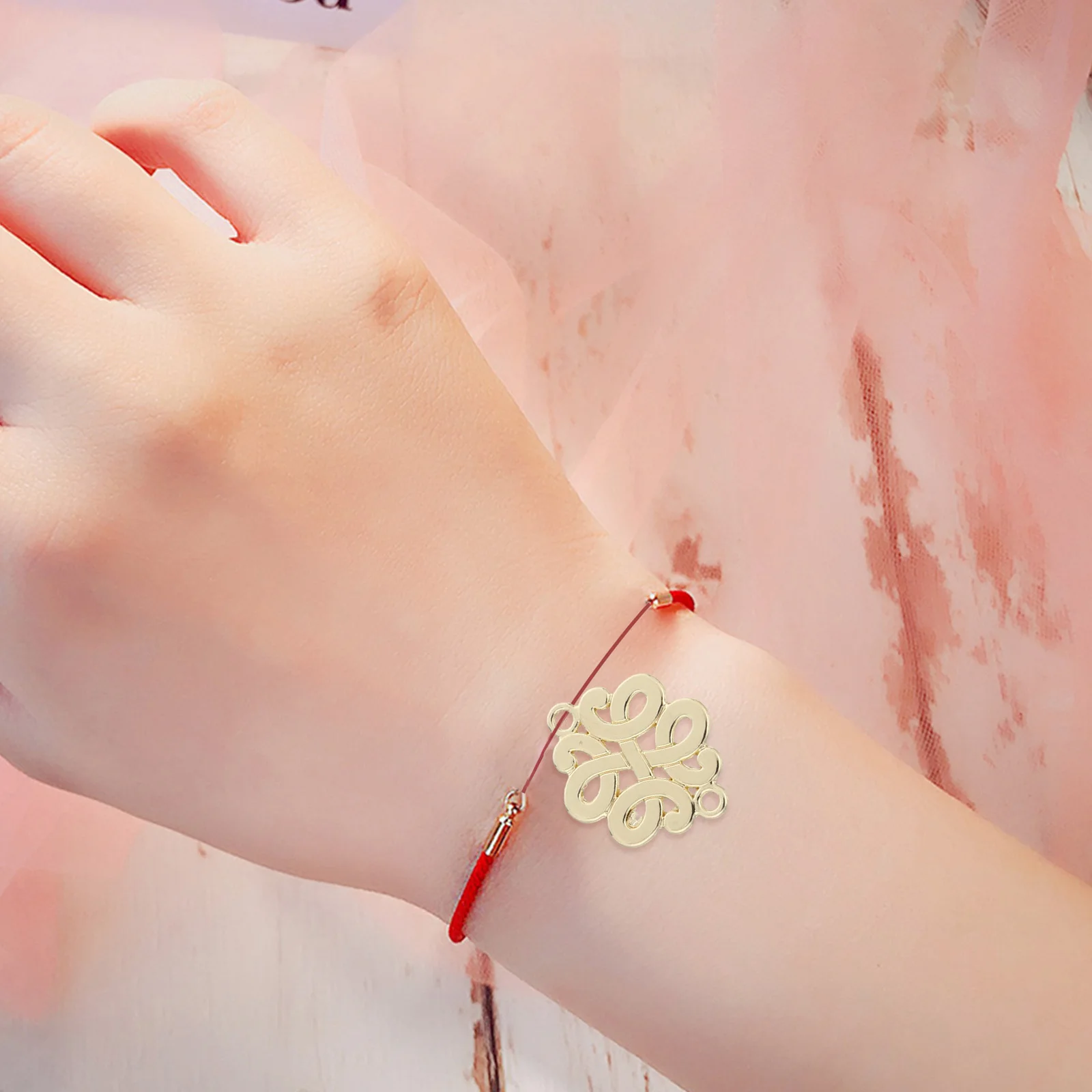 

50Pcs Alloy Jewelry Flat Connector Charms Baroque Filigree Hollow Design for DIY Necklace Bracelet Earring Making -