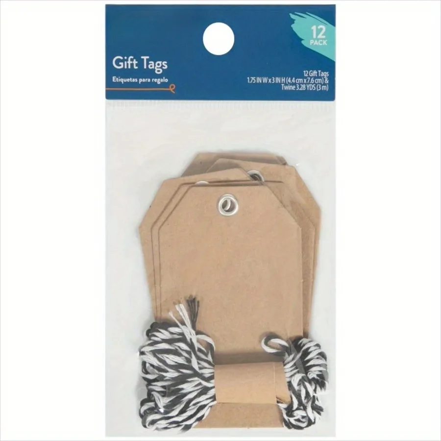 (Упаковка из 3 шт.) Крафт-бумага красочные подарочные бирки, добавьте украшения.