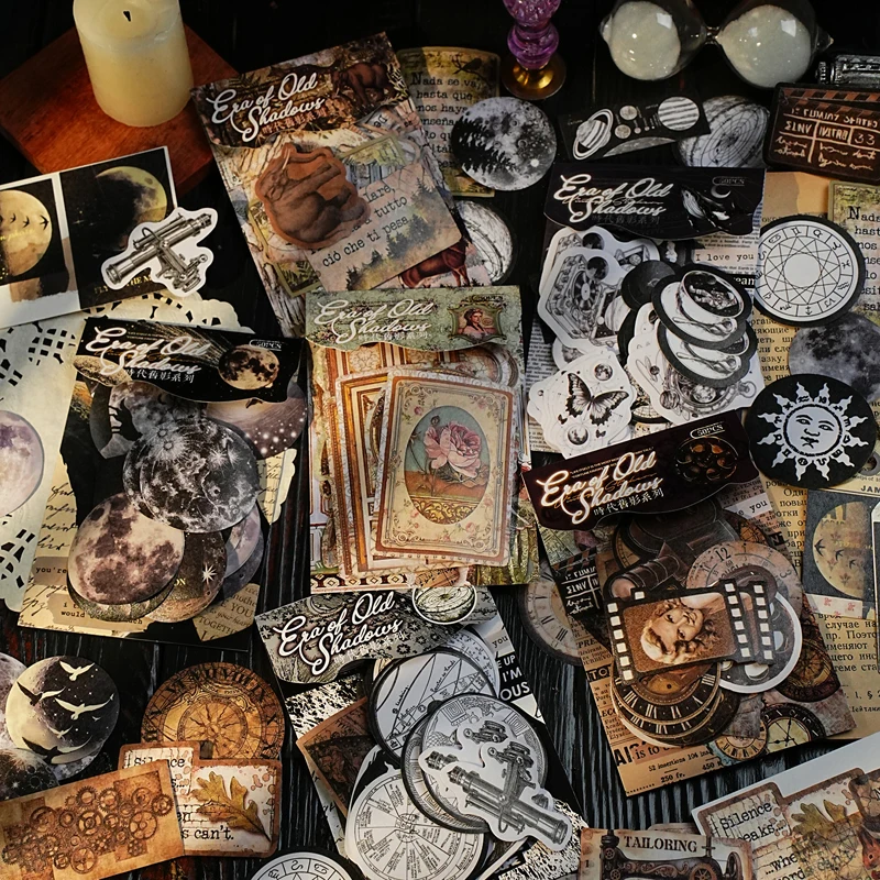 

12packs/LOT Old Shadow of the Times Series series cute lovely retro decorative paper masking washi sticker