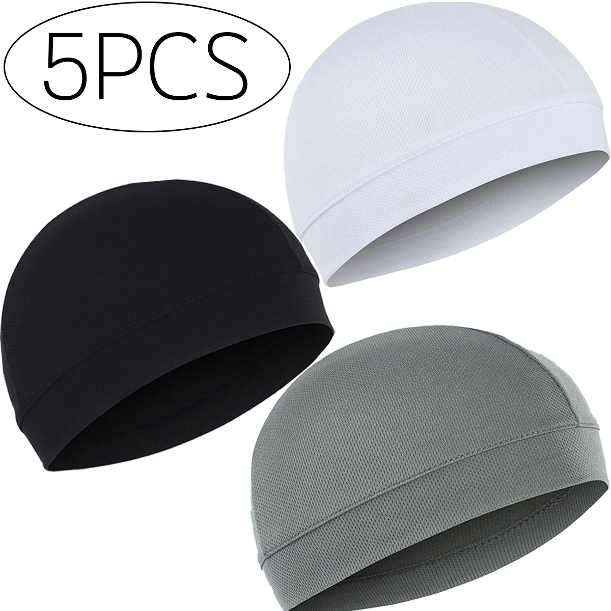 5/2/1pcs Summer Cooling Skull Caps Helmet Liner Anti-UV Quick-dry Cycling Men Stretchy Beanie Cap Running Riding Under Hard Hat