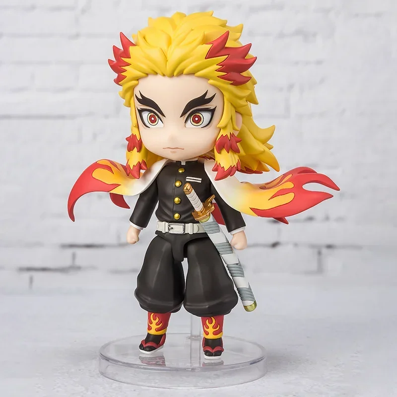 بانداي الأصلي أنيمي الشكل شيطان القاتل Figuarts Mini Rengoku Kyoujurou عمل الشكل لعب للأطفال هدية تحصيل نموذج