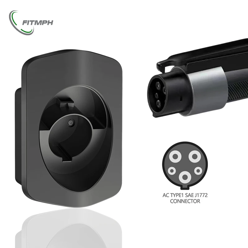 FITMPH  Charger Cable Holder for US EV Car, wall-mounted and robust to load the 30kg cable, Comes with expansion screws