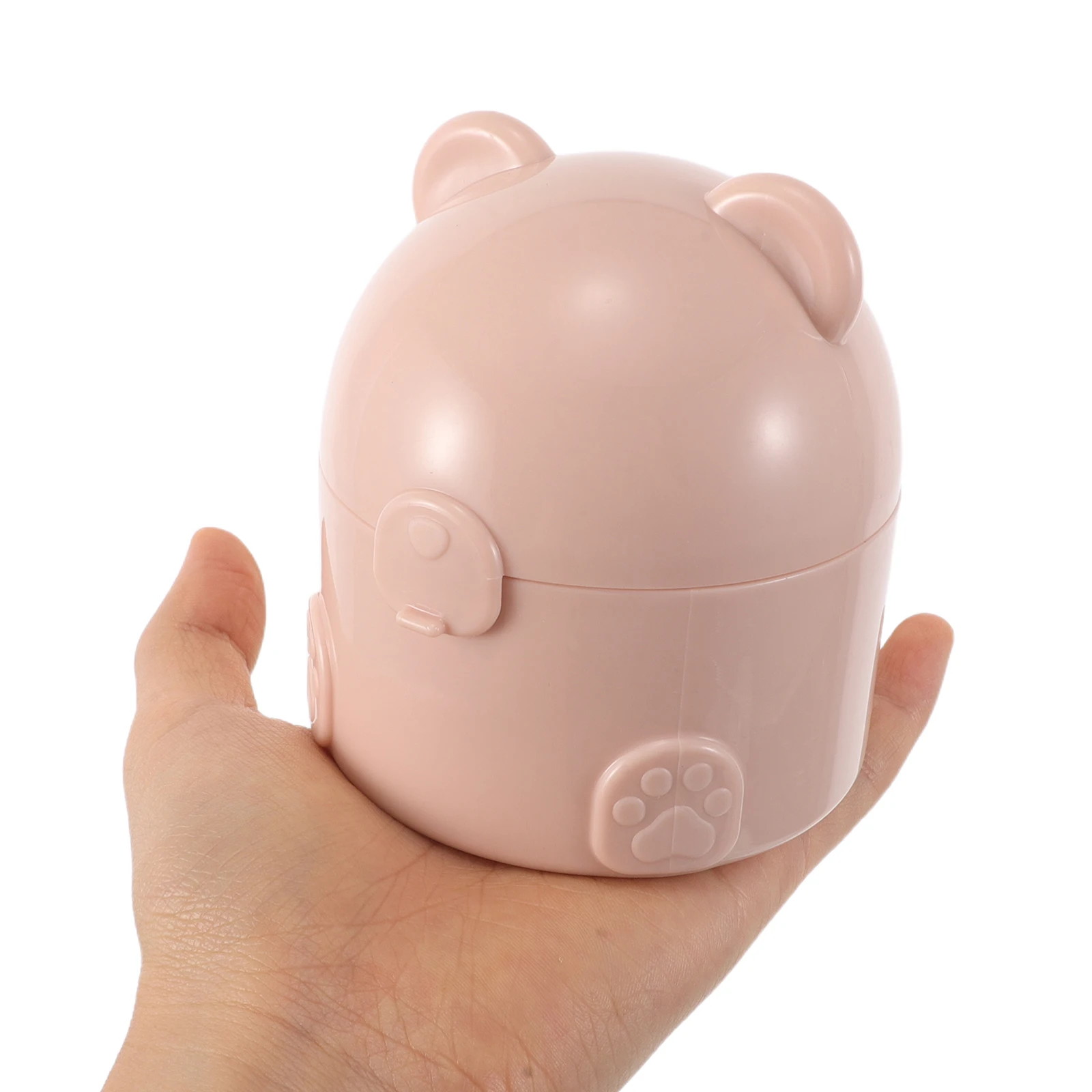 

Refillable Puff Container Cute Plastic Jar For Women Travel Portable Makeup Case Dusting Powder Holder Soft Powder