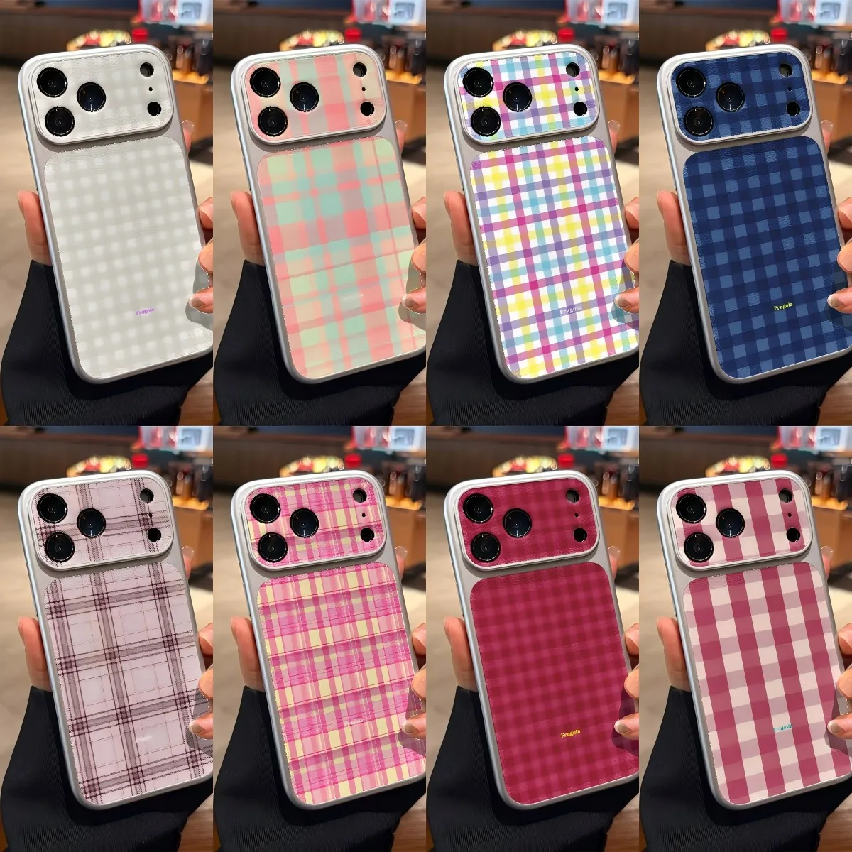 Luxury FRAGOLA Large Viewing Window Phone Case For Samsung Galaxy S26 S25 S24 S23 S22 S21 S20 Plus Ultra 5G Skin texture Cover