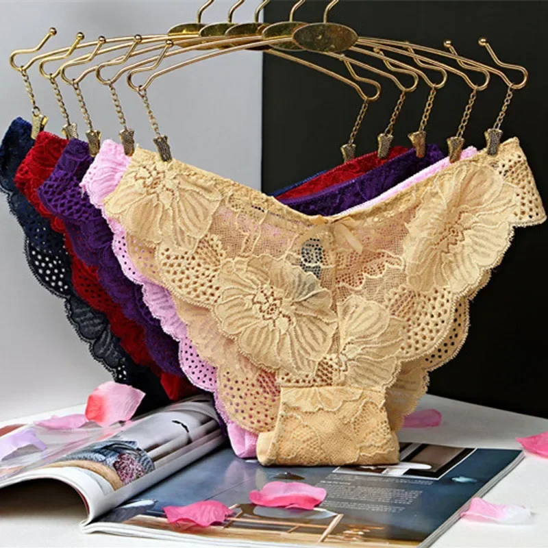 

Woman Panties Sexy Lace Underwear Breathable Soft Lingerie Female Briefs Panty Sexy Transparent Women's Underpants