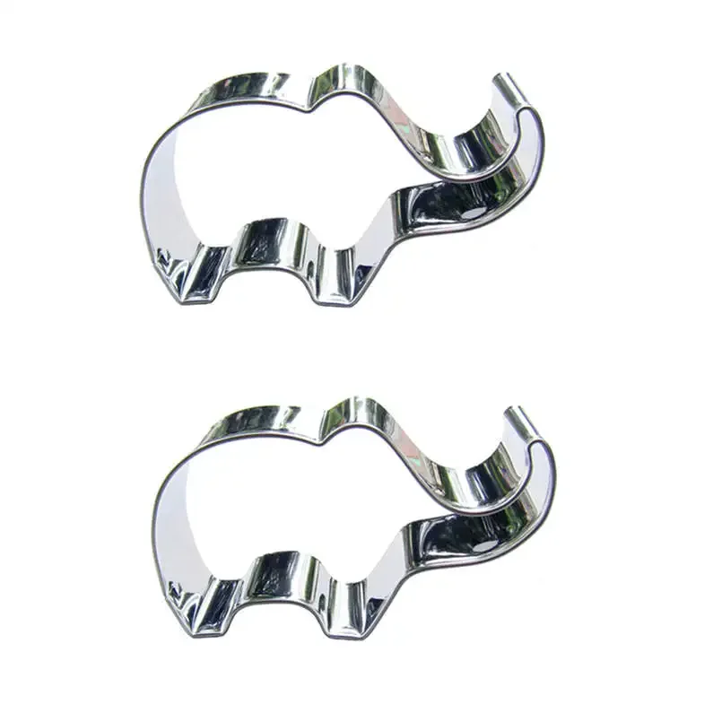 Elephant shape 2 piece biscuit cutting molds,  baking tools, cake decorating soft candy tools.