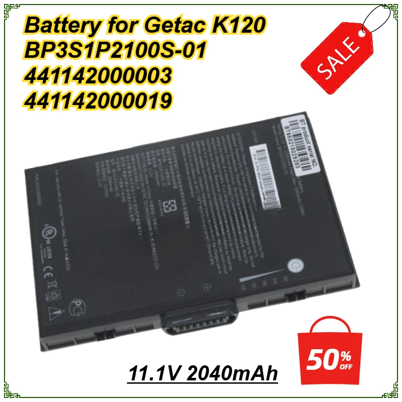 Replacement Tablet Battery for Getac K120 441142000003 BP3S1P2100S-01 441142000019 Bateria 11.1V 2040mAh