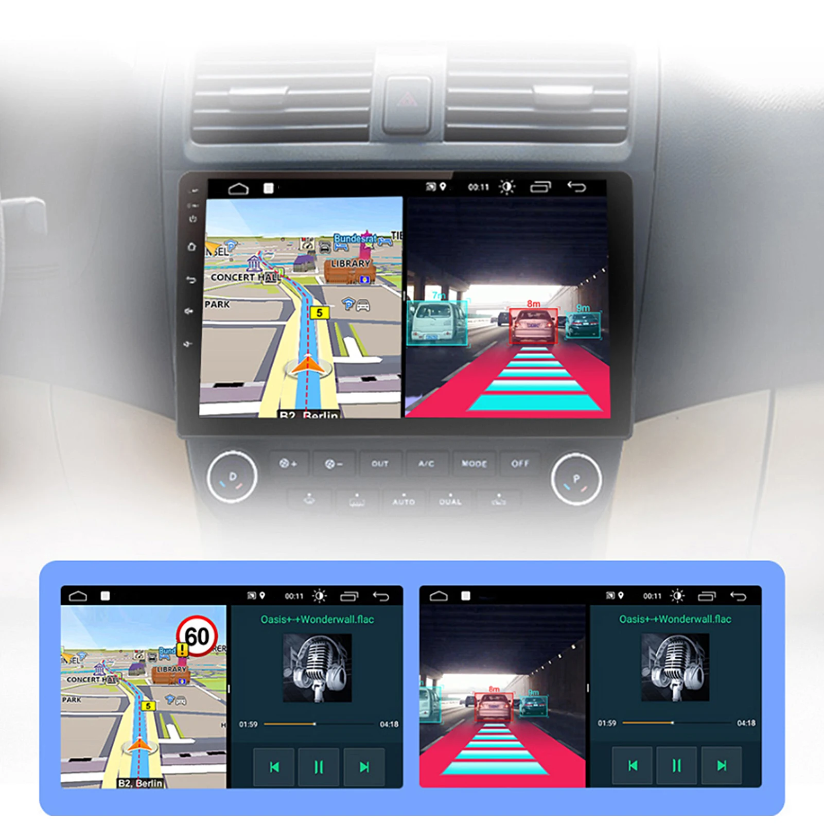 Autonavigation 9 Zoll Autoradio Bluetooth Hände – Auto-Multimedia-Player GPS-Navigation Ersatz für CX7 2008–2015