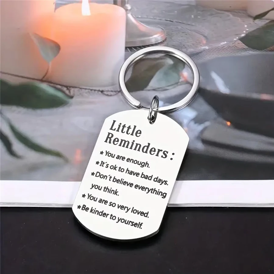 Inspirierender Schlüsselanhänger als Geschenk für Sohn, Tochter, Schwester, Bruder, Edelstahl-Schmuck, Schlüsselanhänger, Geburtstag, Weihnachten, für Männer und Frauen – Detail 4