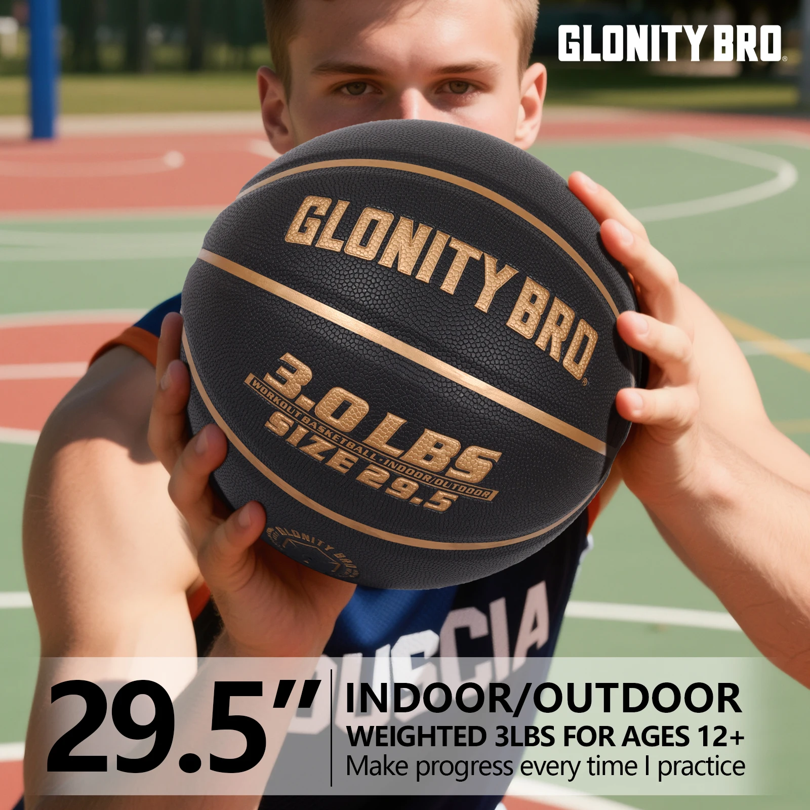Weighted Heavy Training Basketball 3LBS Size 7-29.5'',Indoor Outdoor For Improving Handing Dribbling Passing&Rebounding Skill
