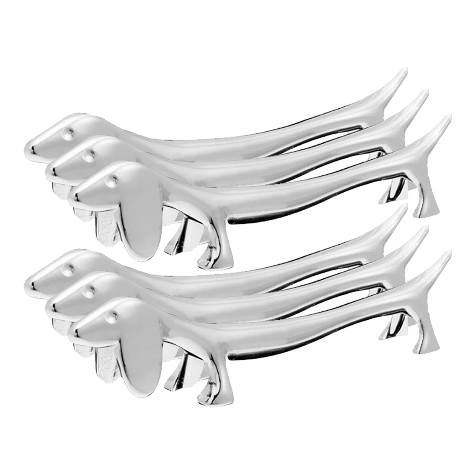 

6Pcs Zinc Alloy Dog Shape Chopstick Rest Metal Dining Table Cutlery Organizer Kitchen Accessory Chopsticks Rest