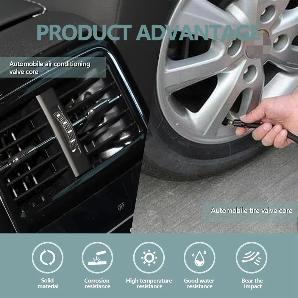 A20F-102 шт., сердечники клапанов для кондиционирования воздуха, сердечники клапанов A/C R12 R134a, набор аксессуаров, набор инструментов для ремонта сердечников штока клапана