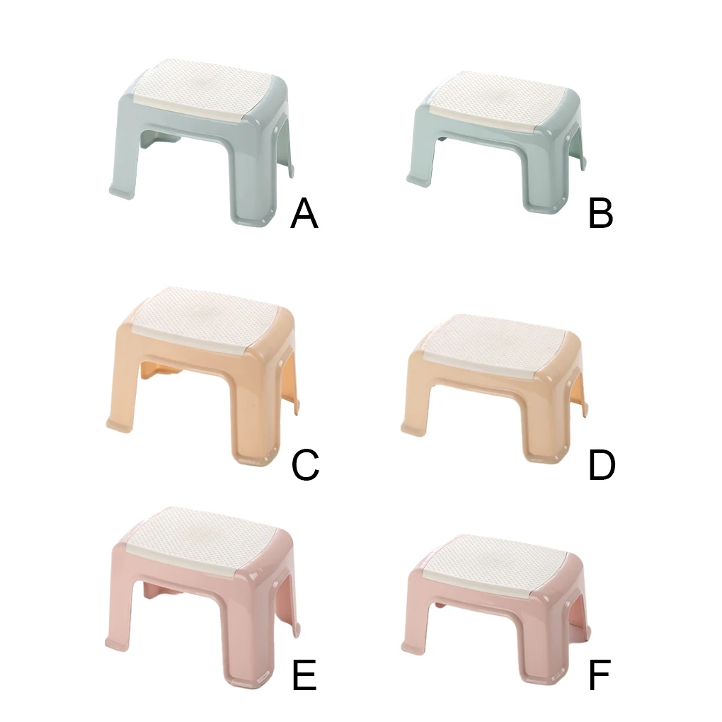 Plastic Step Stool Non-Slide Thick Stools Shoe Changing Office Chairs Bench Living Room Bathroom Bedroom Toilet