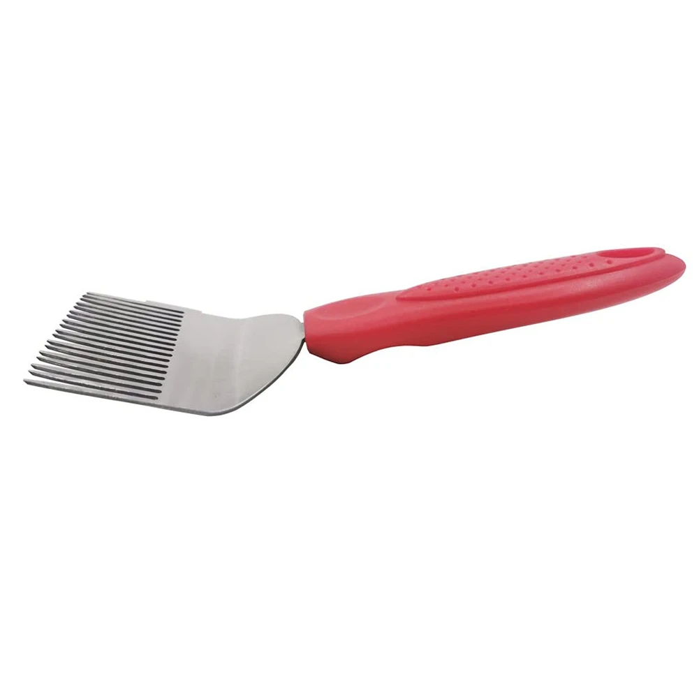 ABJS Uncapping Forks Honey Fork Needle Cutter Scraper Beekeeping Tools Stainless Steel Honey Fork with Plastic Handle Red