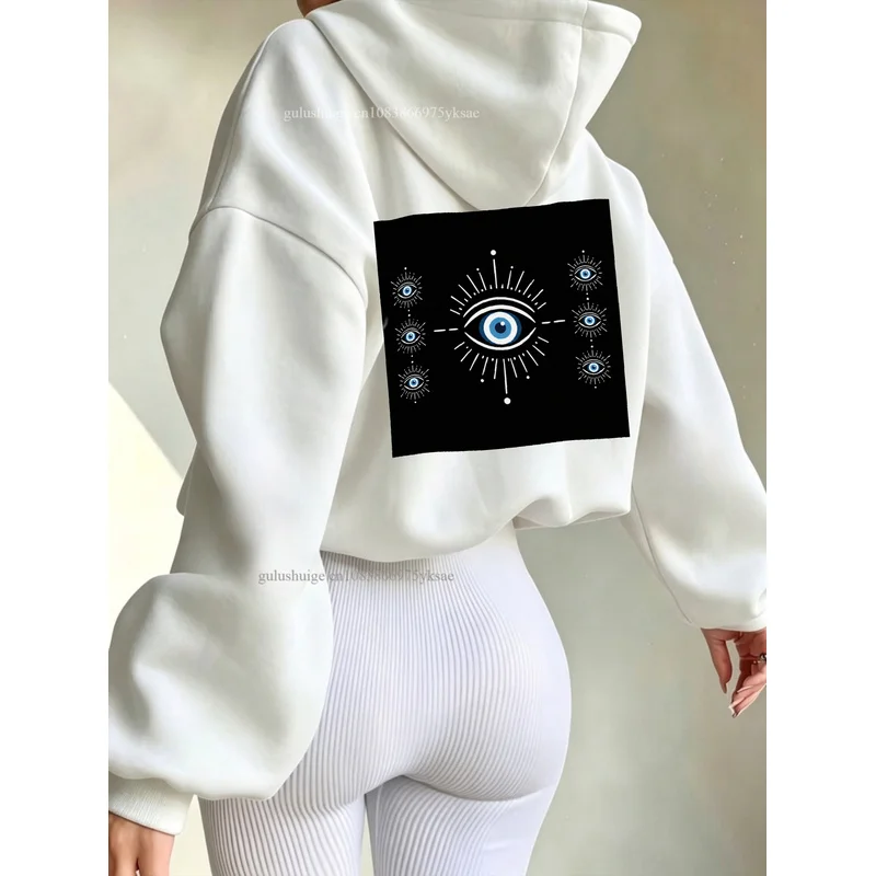 2026 Funny Streetwear Oversized Hoodie Halloween Gifts Mystic Eye Pattern Fall Clothes Autumn Winter Daily Wear