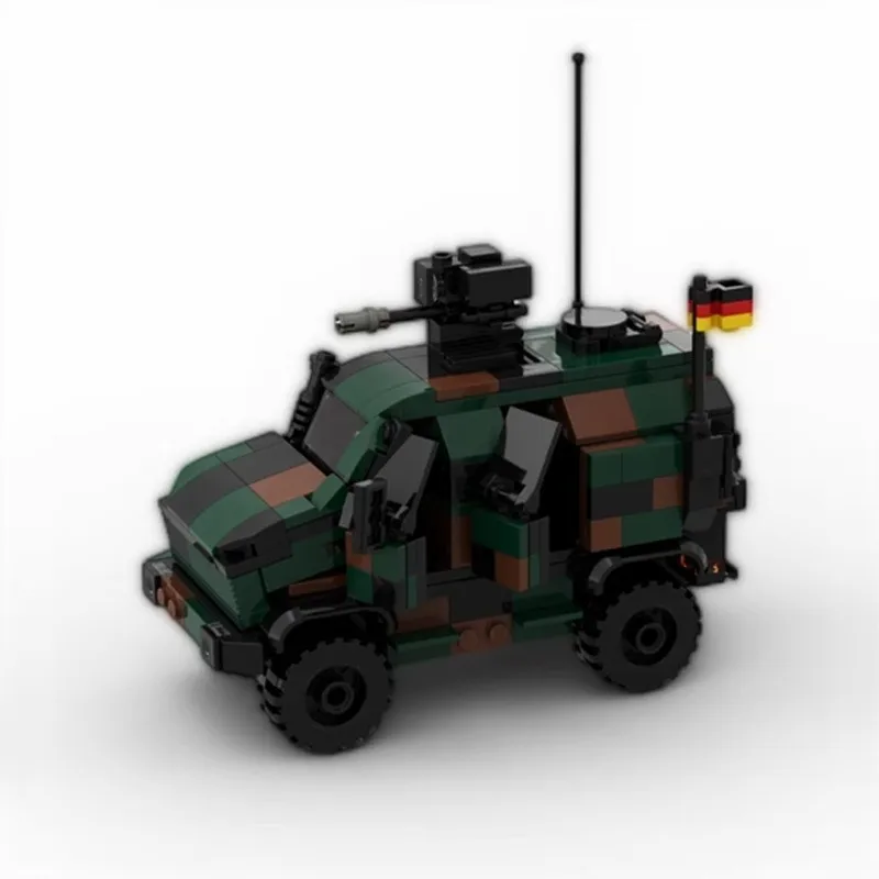 WW2 High-Tech armored ATF Dingo Tank Military Series German army Armored Vehicle Building Blocks Assembling Toys Kids Gifts