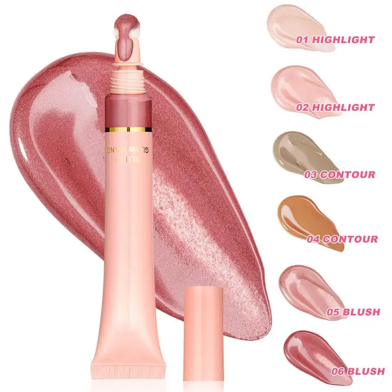 liquid blush and highlighter Contour Blusher Beauty Wand Blush With Cushion Liquid Face Bronzer Wand Stick Applicator Makeup