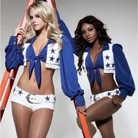Sexy Football Babe Sports Meeting Dallas Cowboys Cheerleader Costume Fancy Dress Halloween Party Racing Cheerleader Cosplay 2025 4